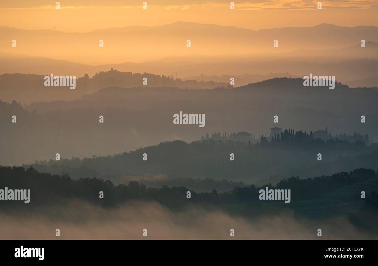 Europa, Italien, Toskana, Provinz Siena, San Gimignano, Stockfoto