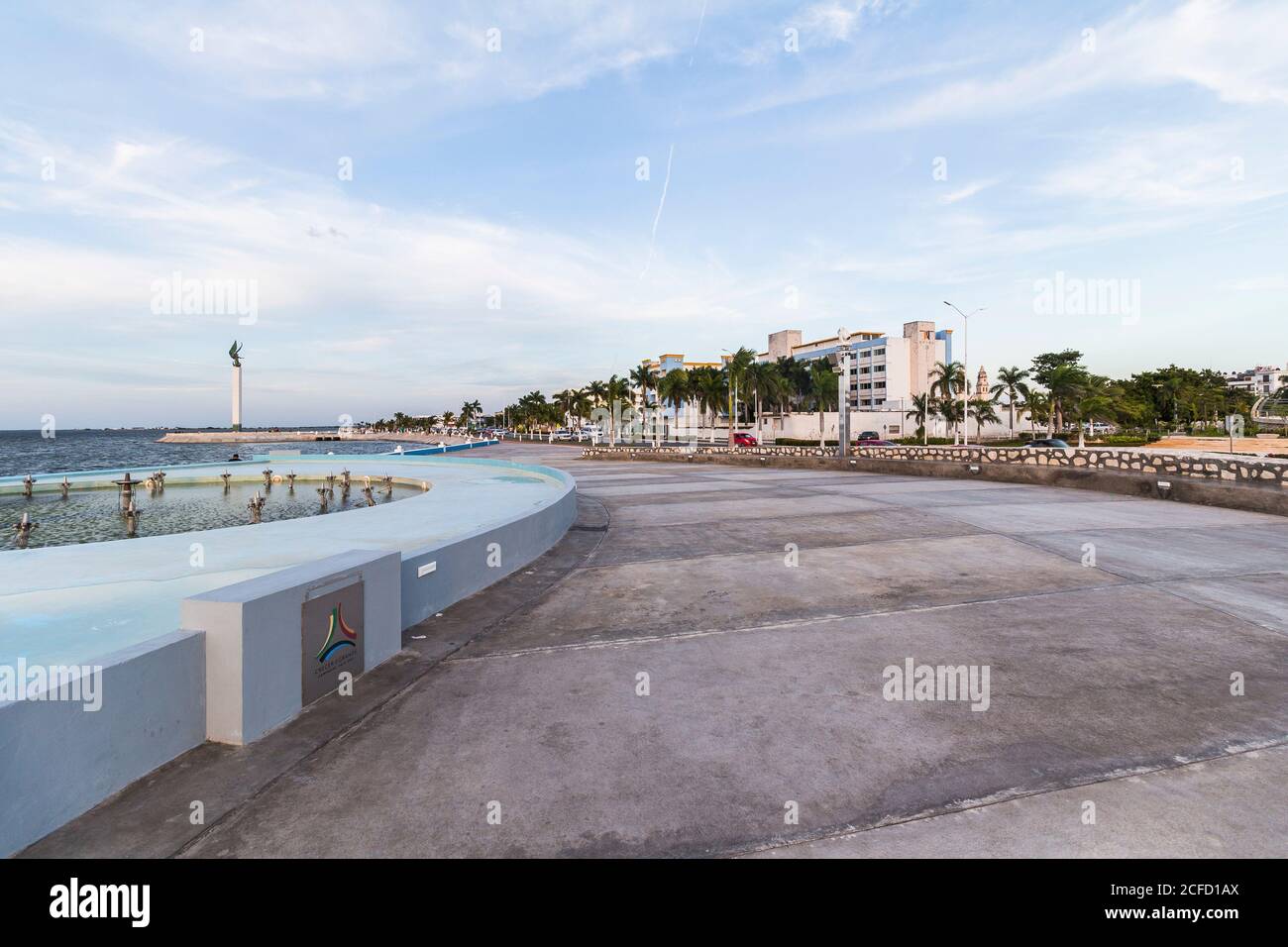 Hafenpromenade - Malecon von Campeche, Halbinsel Yucatan, Mexiko Stockfoto