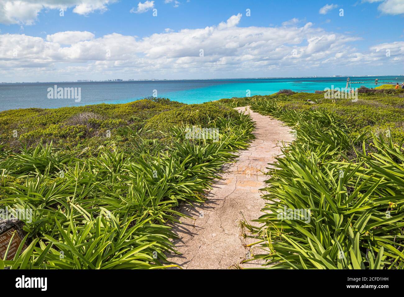 Pfad am Kap "Punta Sur" im Süden von "Isla Mujeres", Quintana Roo, Yucatan Peninsula, Mexiko Stockfoto