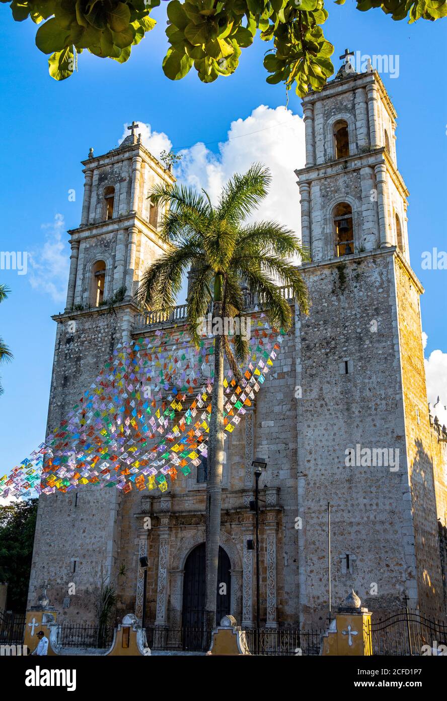 Kirche 'Iglesia de San Servacio', Valladolid, Halbinsel Yucatan, Mexiko Stockfoto