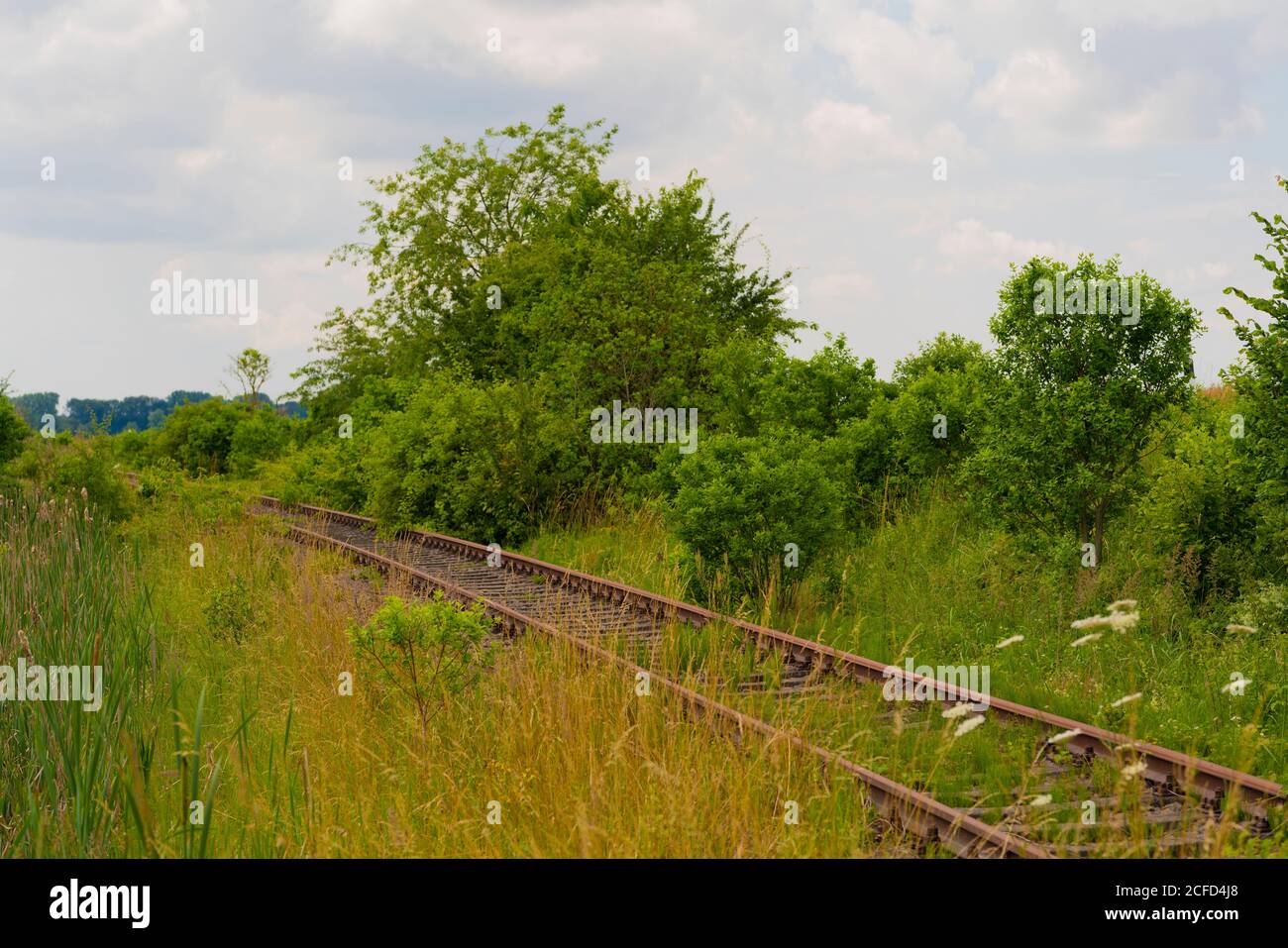 Alte Eisenbahnstrecke in deutschland Stockfoto