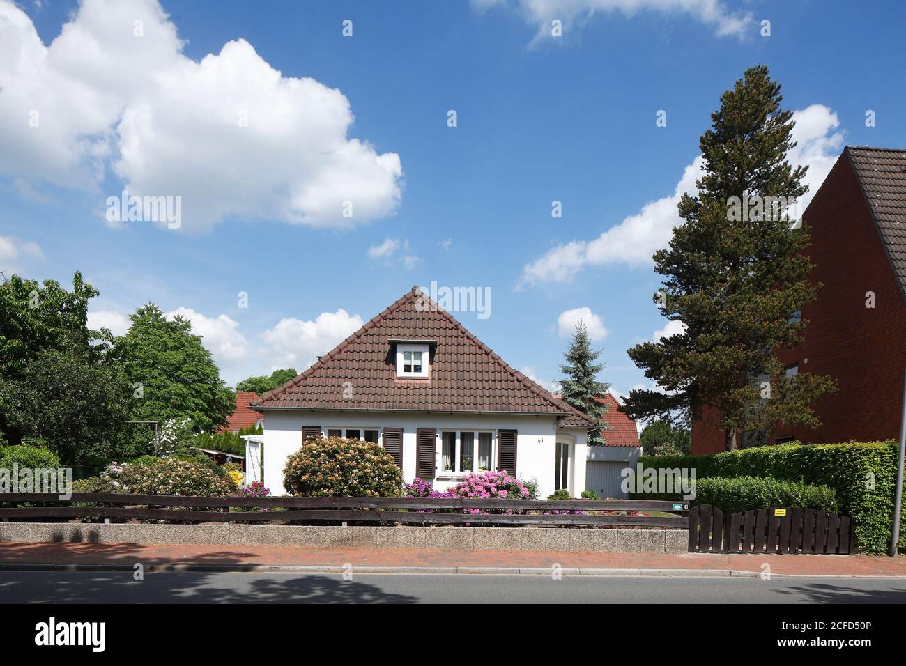 Einfamilienhaus in Bremen-Lesum, Bremen, Deutschland, Europa Stockfoto