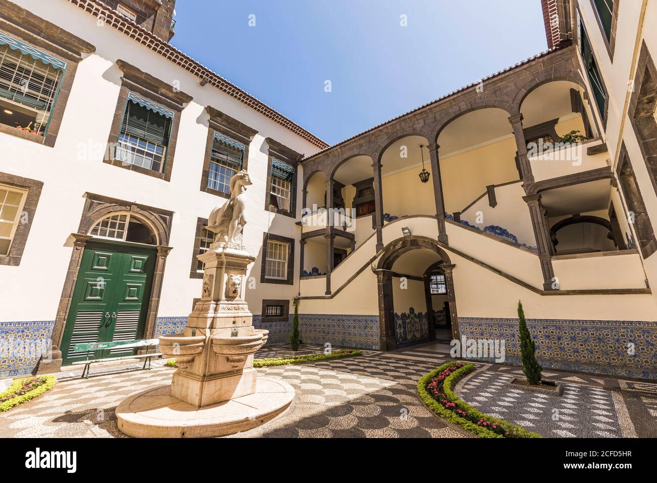 Innenhof, Rathaus, Altstadt, Funchal, Madeira, Portugal Stockfoto