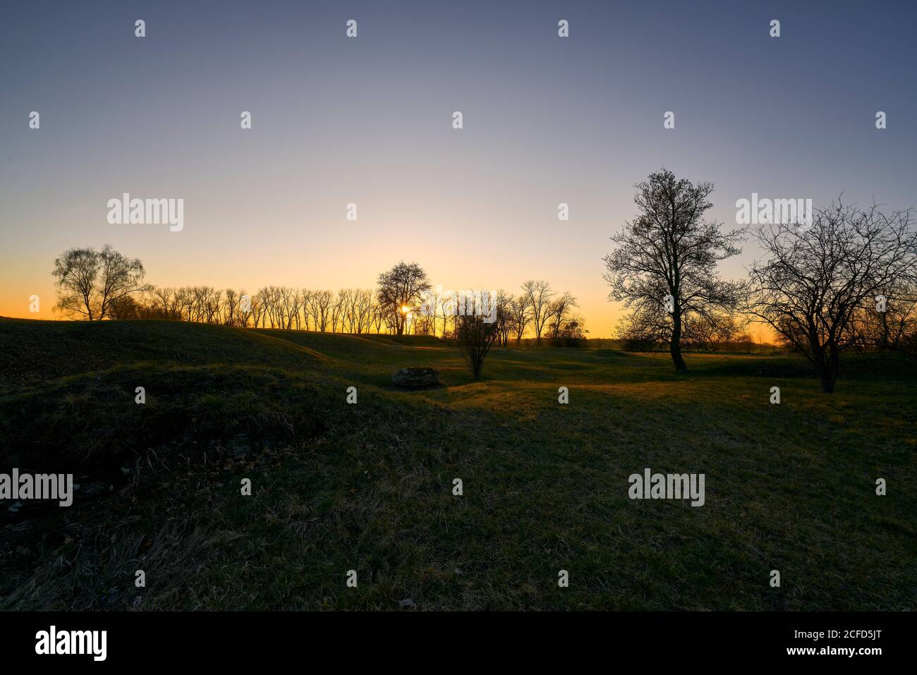 Naturschutzgebiet Sulzheimer Gipshügel, Landkreis Schweinfurt, Unterfranken, Bayern, Deutschland Stockfoto