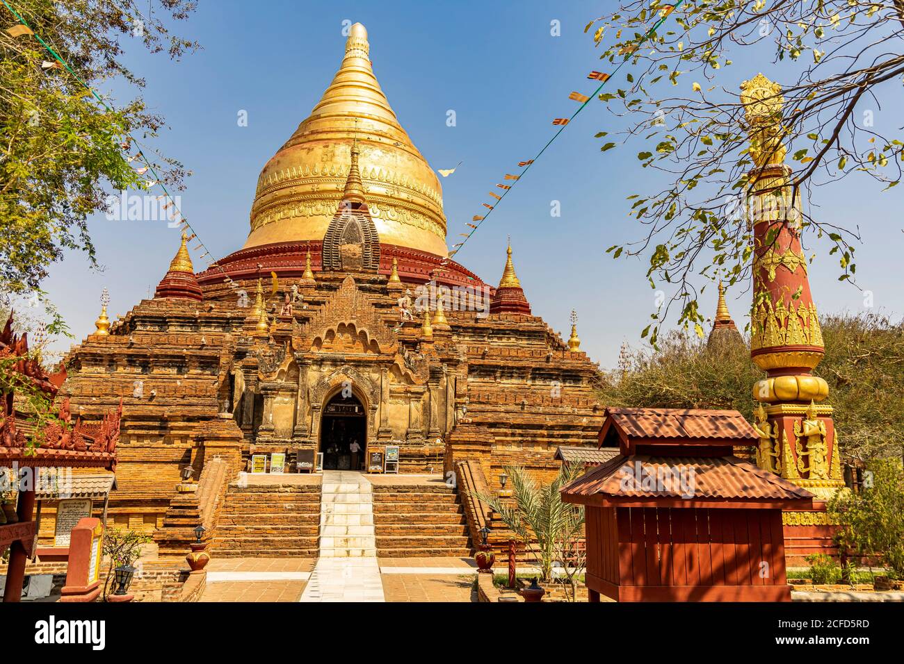 Dhammayazika-Pagode, Bagan, Myanmar Stockfoto