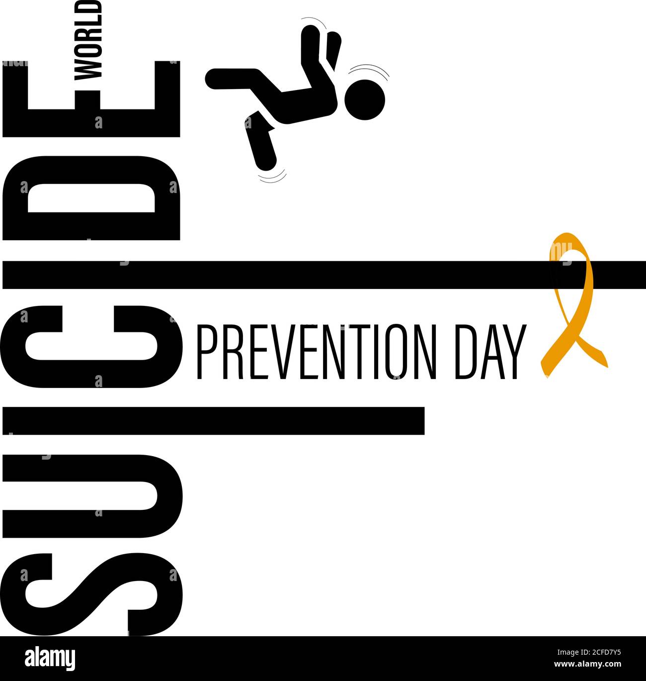 World Suicide Prevention Day (September 10) Design-Konzept. Bunte Vektorgrafik für Web und Druck. Stock Vektor