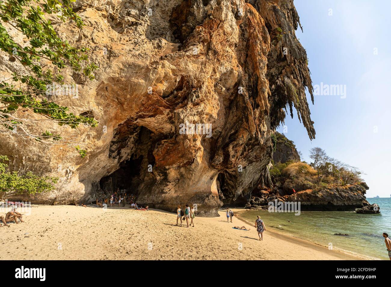 Phra Nang Beach - Strand im Süden der Railay Halbinsel, Krabi Region, Thailand Stockfoto