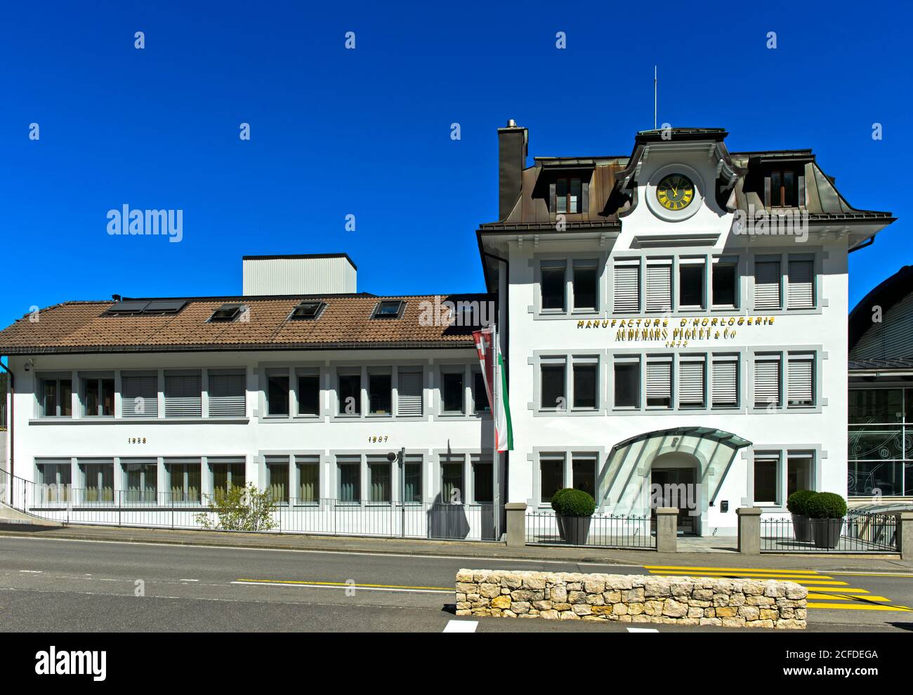 Hauptsitz des Schweizer Uhrmacherkonzerns Audemars Piguet Holding SA, Le  Brassus, Vallee de Joux, Waadt, Schweiz Stockfotografie - Alamy
