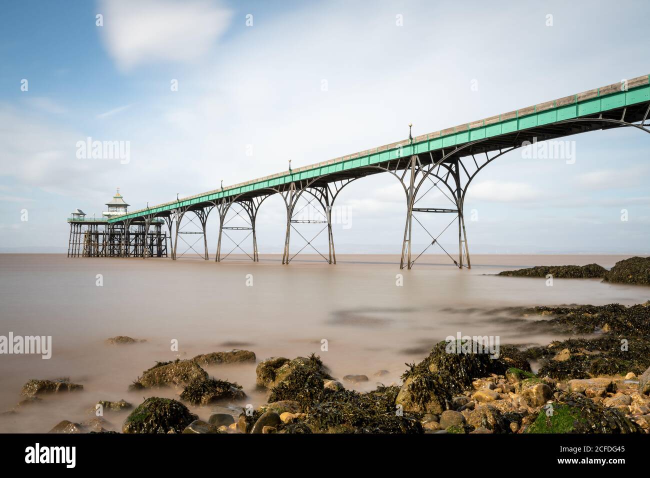 Clevedon Pier, Somerset, Großbritannien Stockfoto