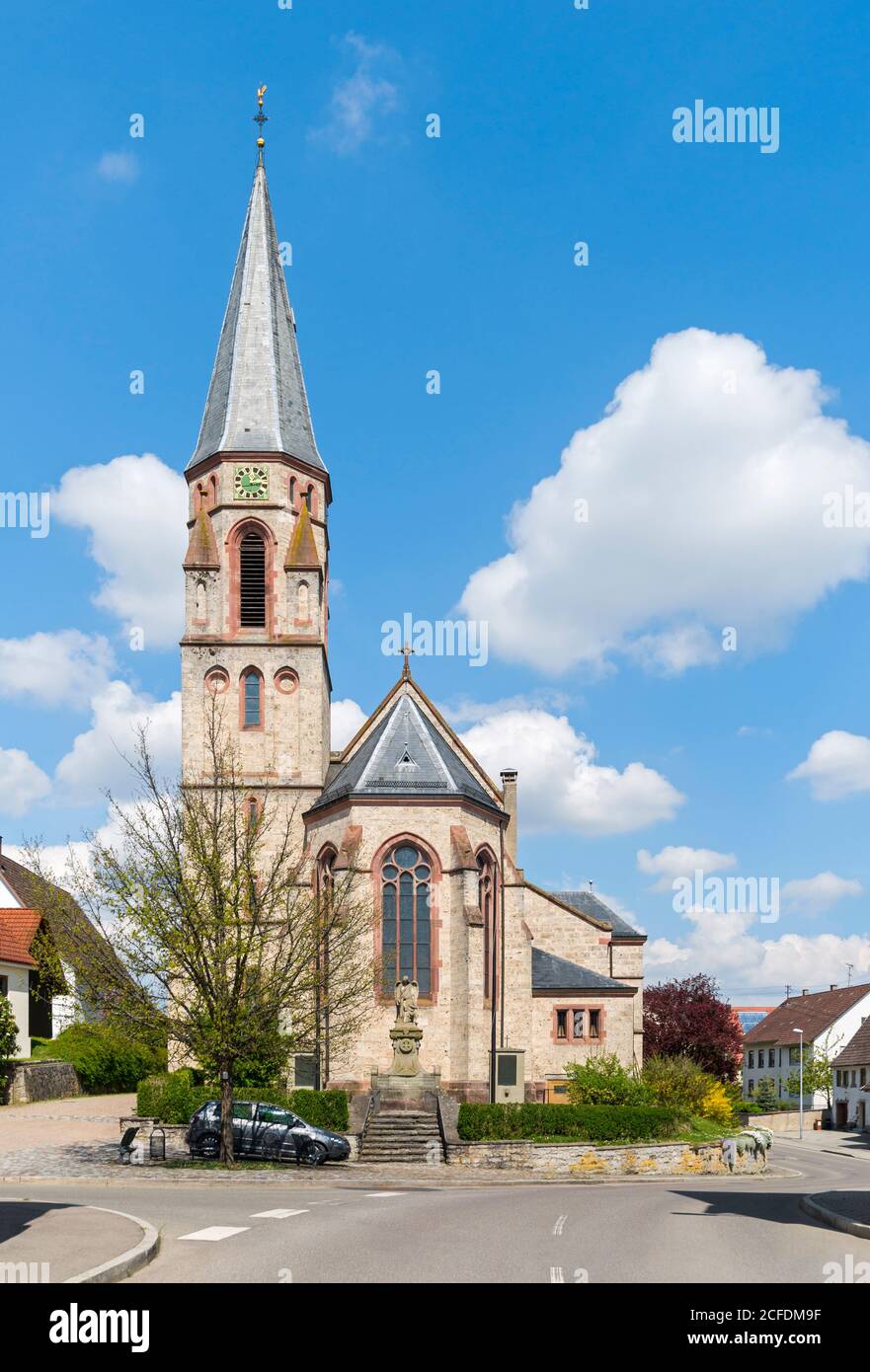 Deutschland, Baden-Württemberg, Waldachtal - Salzstetten, die St. Agatha Kirche, erbaut im neugotischen Stil im Jahre 1894 Stockfoto