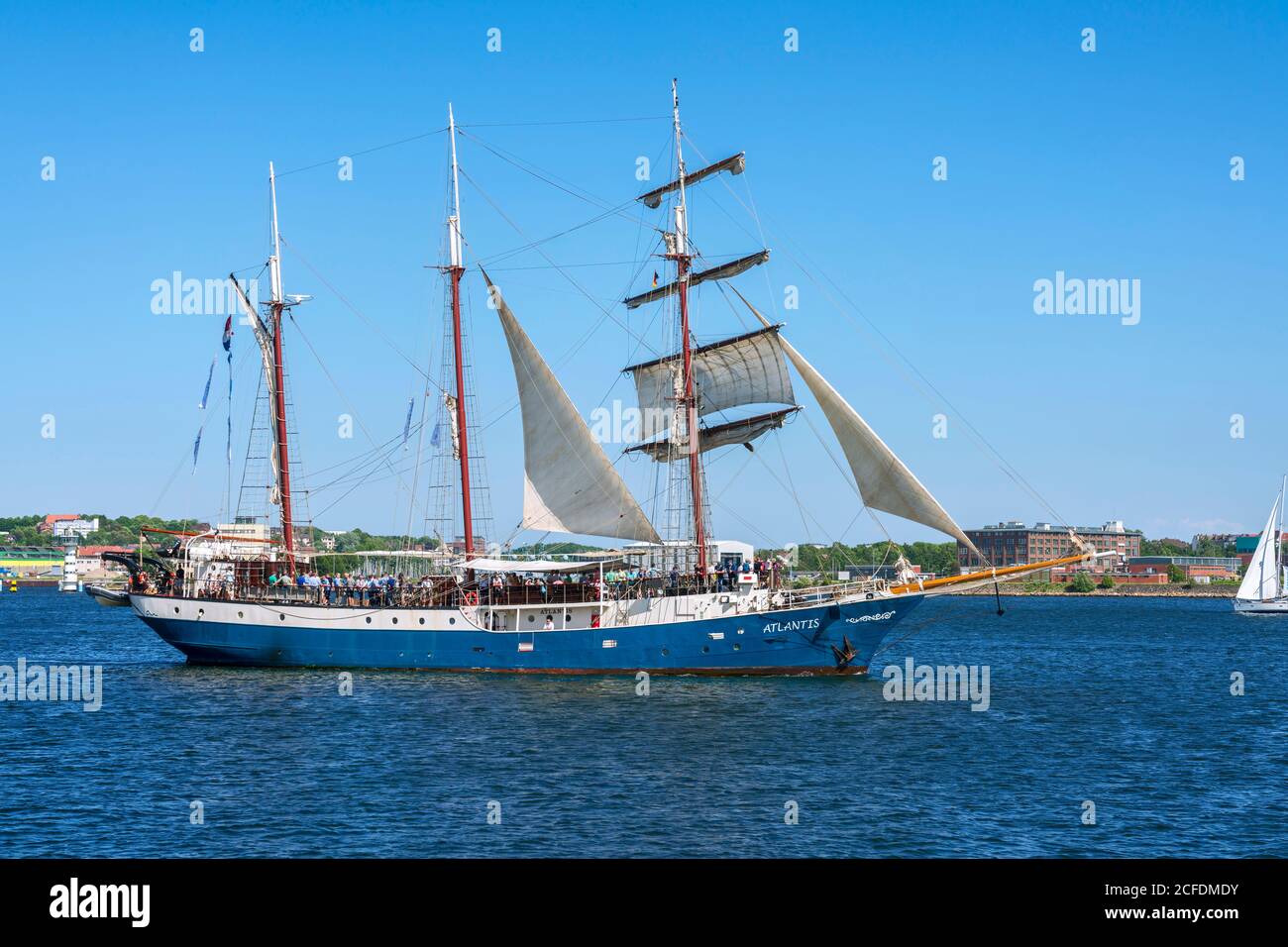 Deutschland, Schleswig-Holstein, Kiel, Segelschiff Atlantis, erbaut 1905 als Leuchtschiff, umgebaut 1984. Nutzen Sie heute, Tourismus. Kiel Woche 2019 Stockfoto