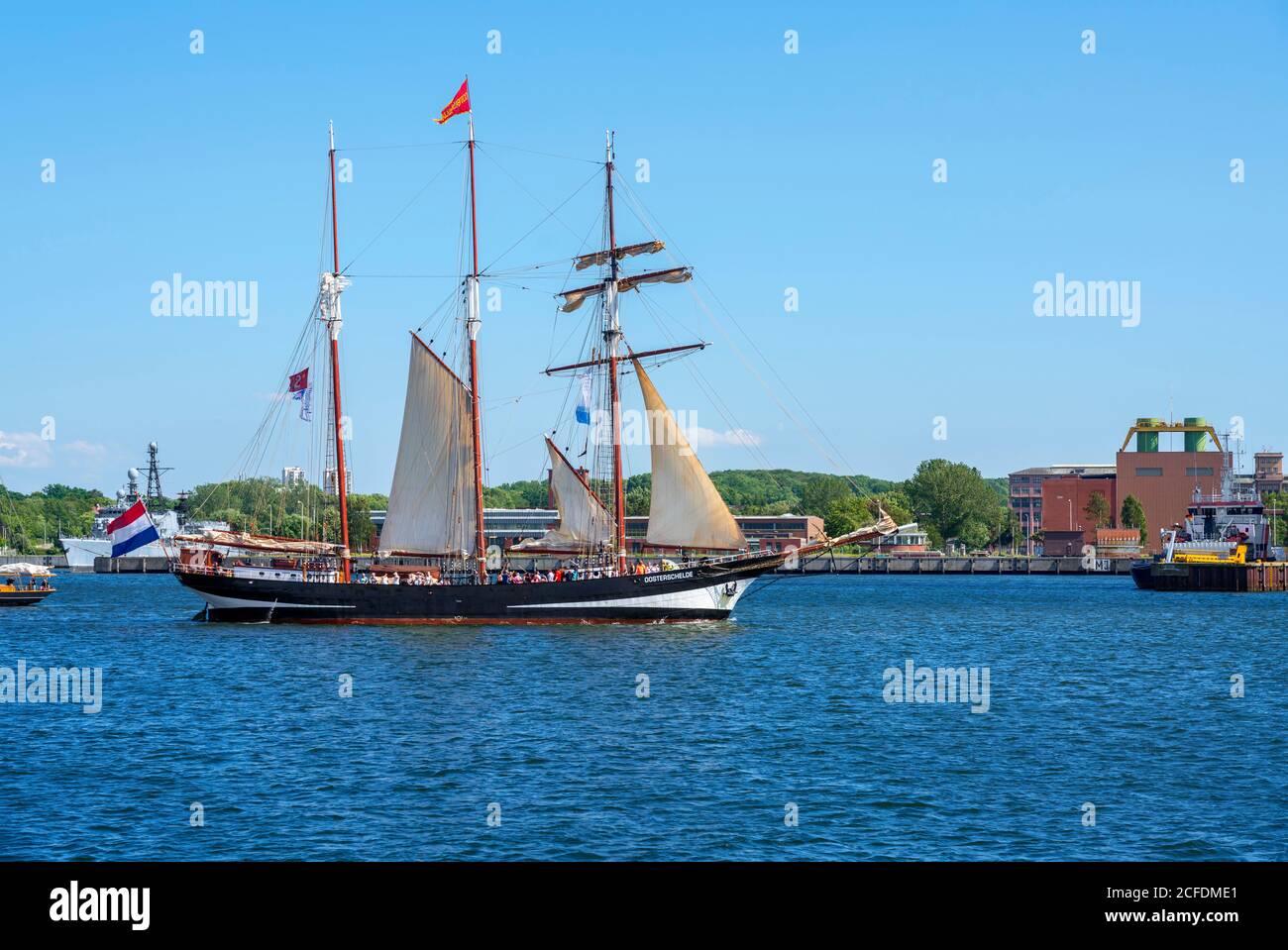 Deutschland, Schleswig-Holstein, Kiel, Segelschiff Oosterschelde, gebaut 1918 als Frachter, Nutzung heute, Tourismus. Kiel Woche 2019 Stockfoto