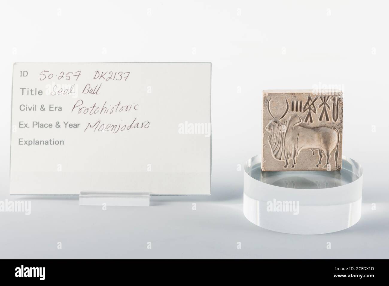 Altes Siegel von Stier, von Mohenjo daro, Indus Valley Civilization