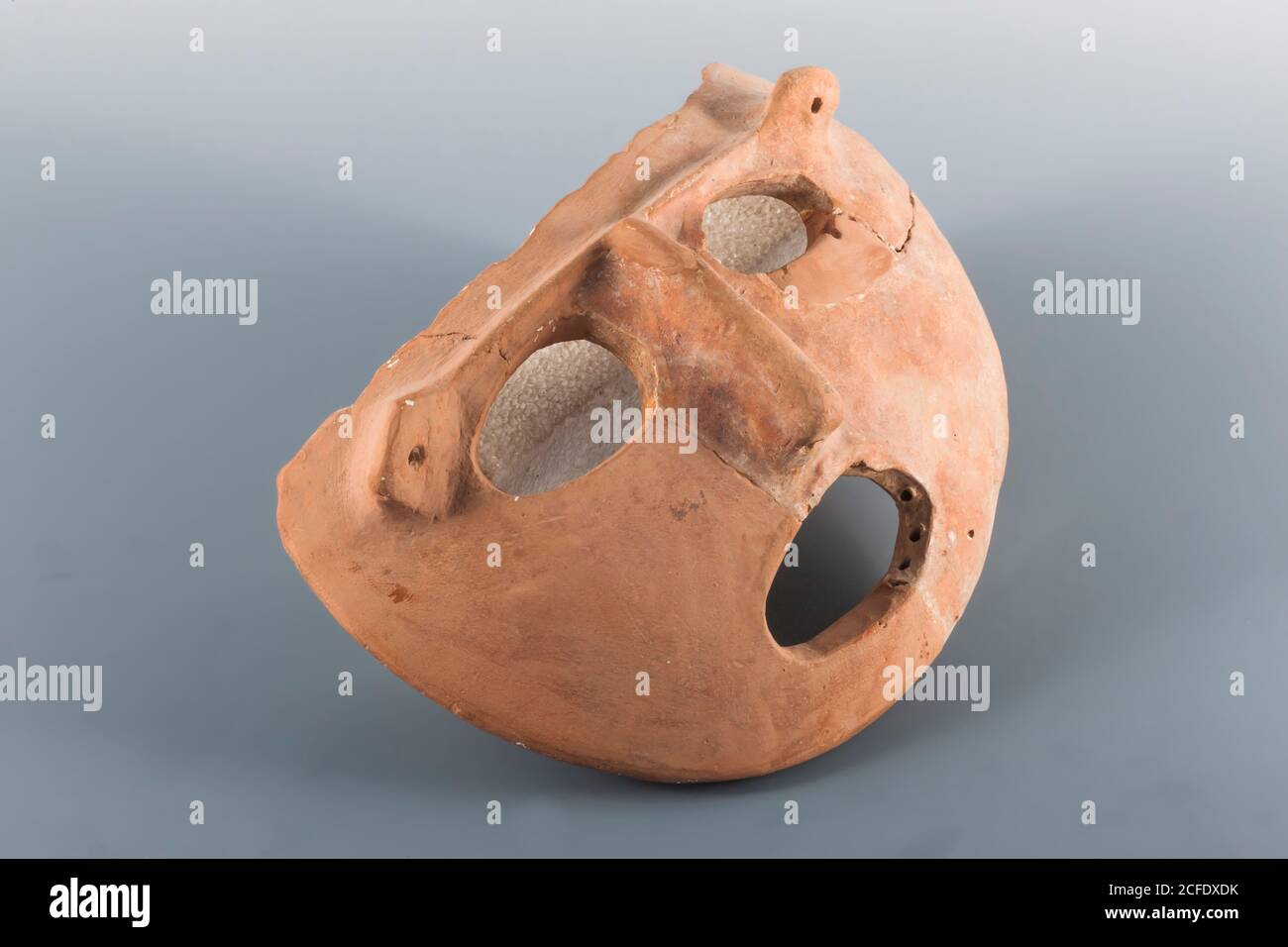 Terracotta Maske, Mohenjo daro, Indus Valley Civilization Gallery, National Museum of Pakistan, Karachi, Sindh, Pakistan, Südasien, Asien Stockfoto