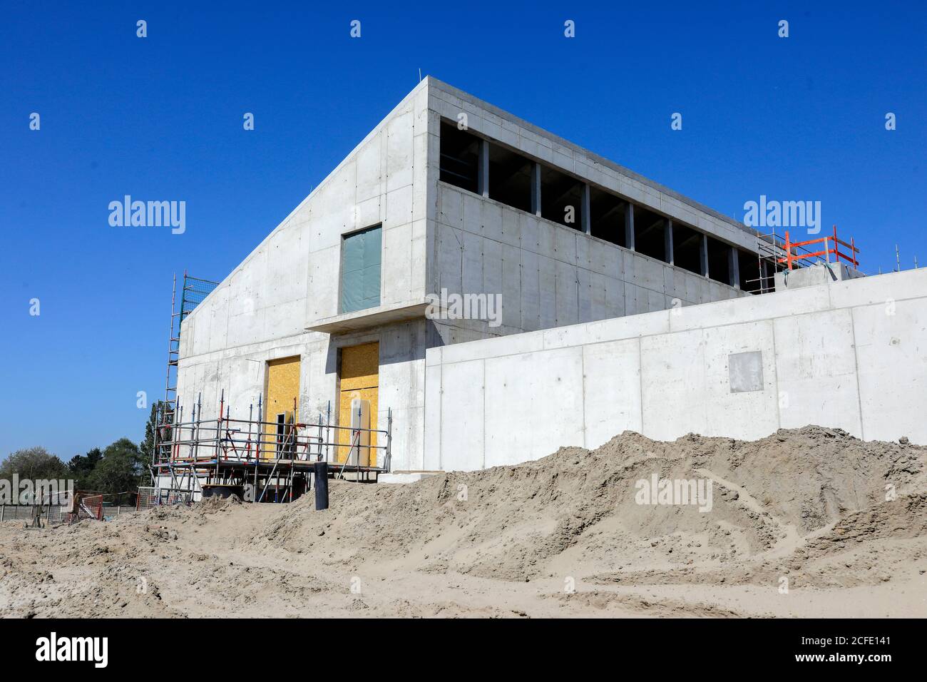 Neues Pumpwerk Oberhausen, neue Kanalisation Emscher, Emscher Umbau, Ruhrgebiet, Oberhausen, Nordrhein-Westfalen, Deutschland Stockfoto