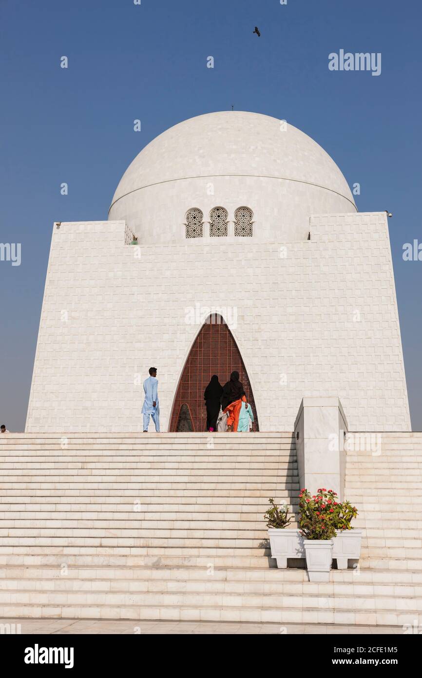 Quaid-e-Azam Mausoleum, Muhammad Ali Jinnah Grab, Karachi, Sindh, Pakistan, Südasien, Asien Stockfoto