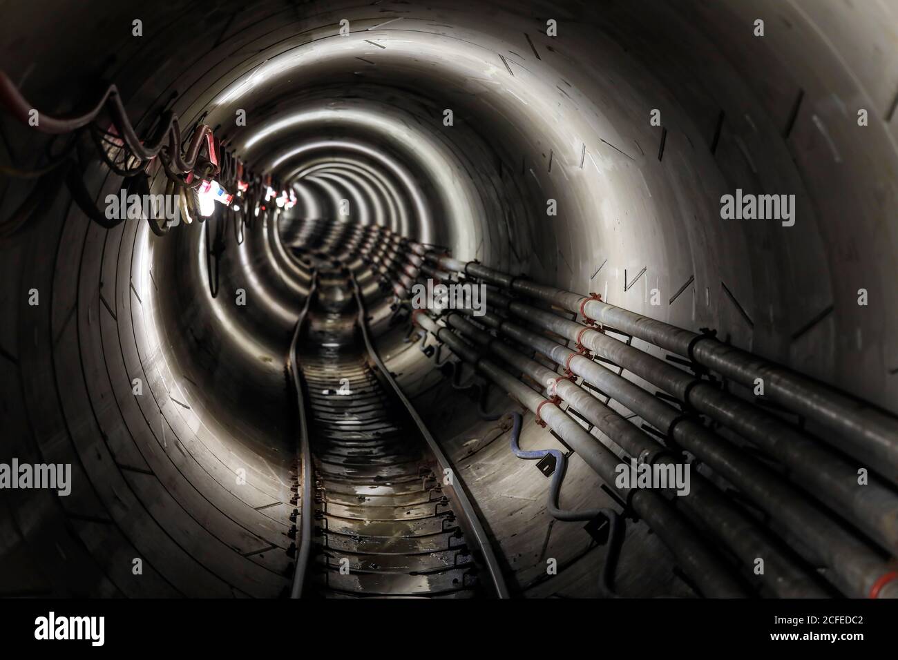 Neue Kanalisation Emscher, Emscher Umbau, Tunnelbau, Kanalbaustelle AKE, Oberhausen, Ruhrgebiet, Nordrhein-Westfalen, Deutschland Stockfoto