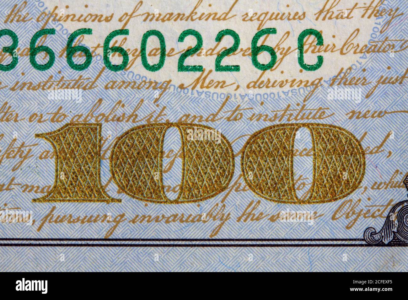 Nahaufnahme des Dollars Stockfoto