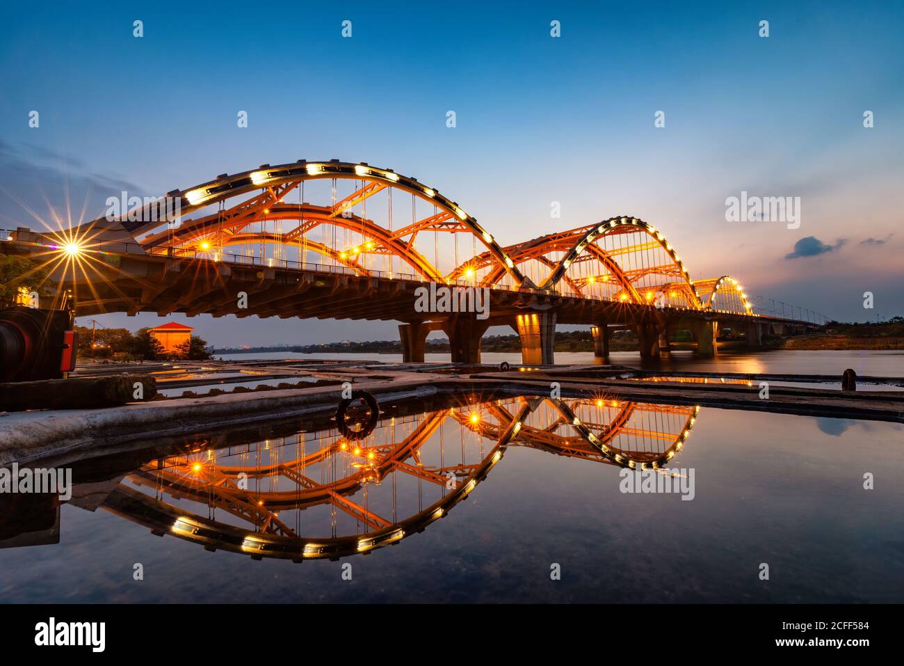 Dong Tru Brücke in Long Bien, Hanoi Stockfoto