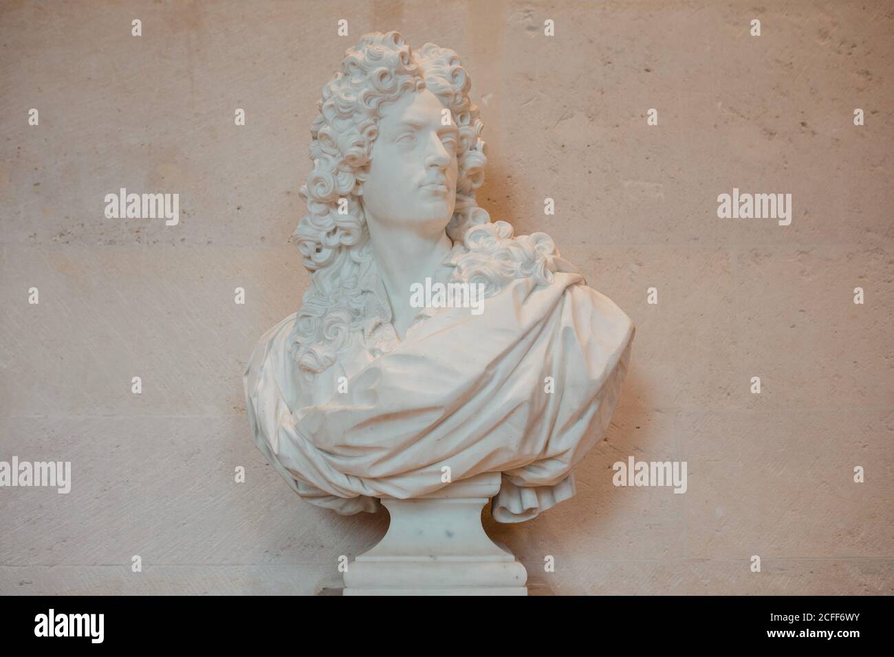 Historische Büste Skulptur des Menschen im Museum von Paris, Frankreich Stockfoto