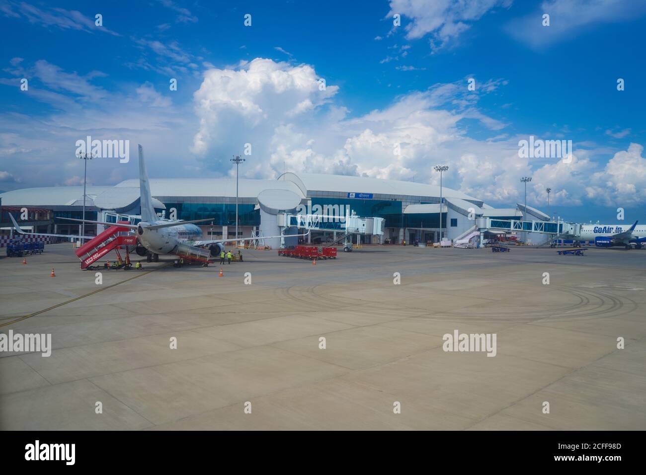 Srinagar Flughafen, Sheikh ul-Alam International Airport Terminal, indien Stockfoto