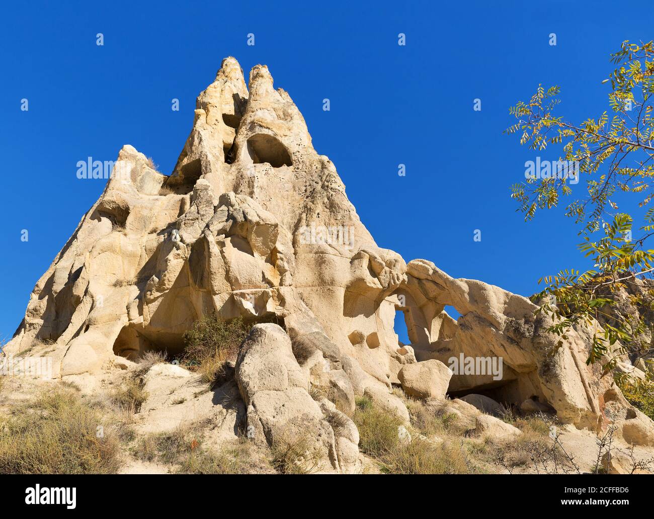 Kappadokien, fantastische Felsformation im Goreme Nationalpark, Türkei. Stockfoto