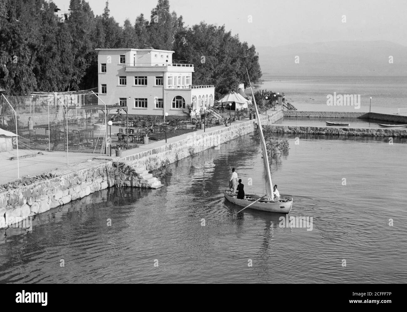 Bildunterschrift: Galiläa Lido - Ort: Israel ca. 1934-1939 Stockfoto