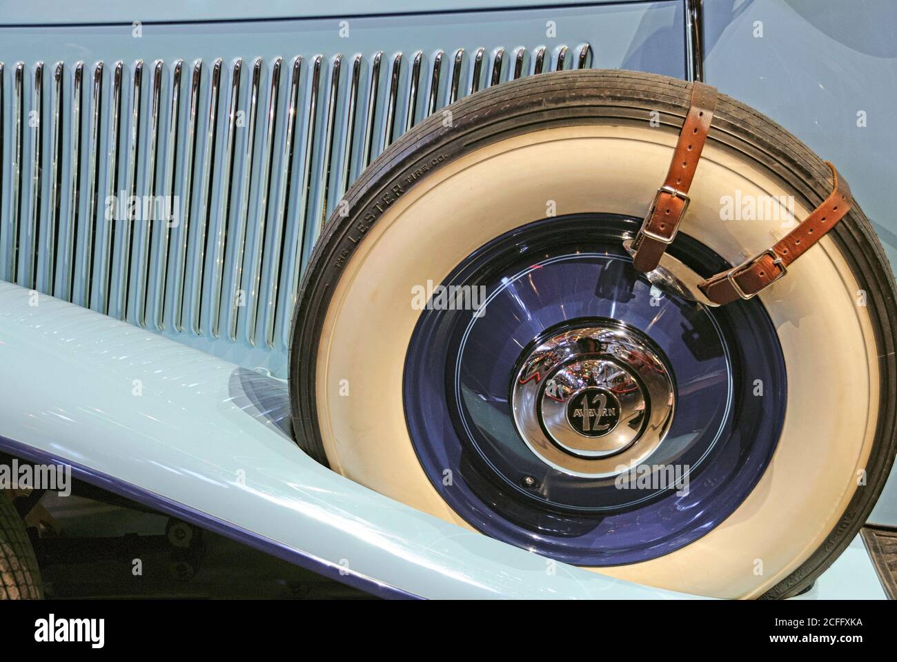 Nahaufnahme eines 1932 Auburn V12 Phaeton 4-Türer Cabriolets Limousine Stockfoto