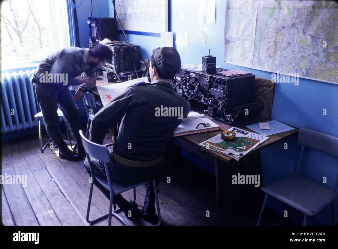 Französische Kaserne, Offenburg, 1980, Westdeutschland. Stockfoto