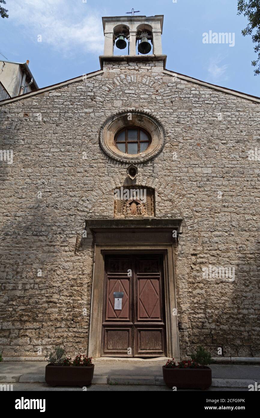 Kapela Sv. Maiije Formosa, Pula, Istrien, Kroatien Stockfoto