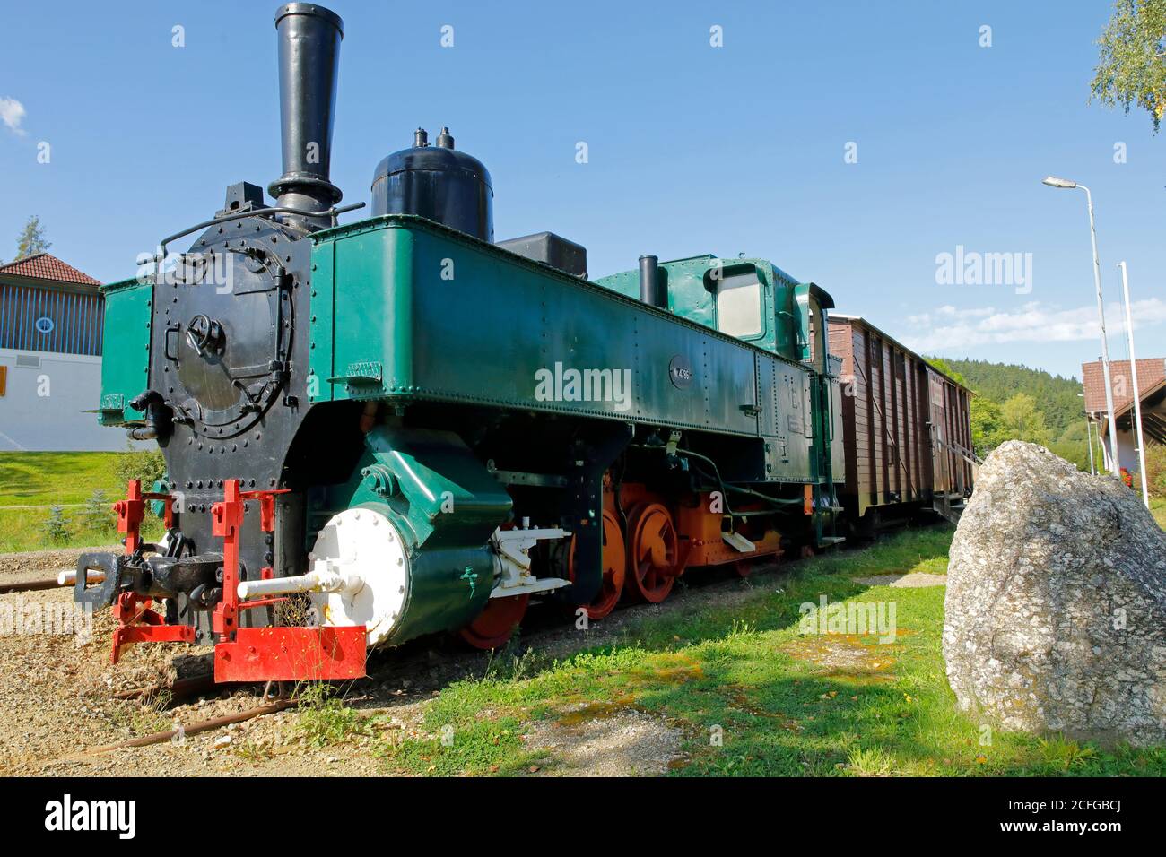 Eine Dampflokomotive der Waldviertel-Bahn, Niederösterreich Stockfoto