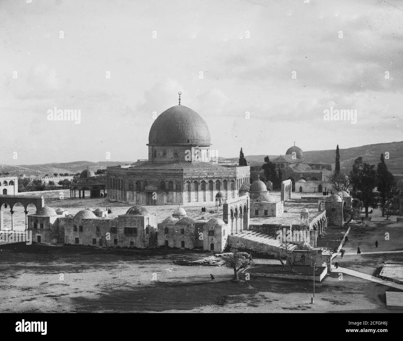 Bildunterschrift: Jerusalem (El-Kouds). Tempelgebiet vom Turm von Antonia - Ort: Jerusalem ca. 1898-1914 Stockfoto