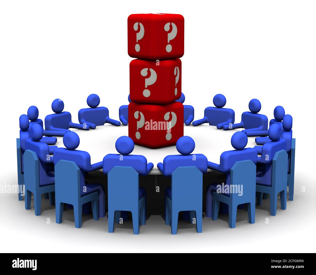 Viele frage symbole Ausgeschnittene Stockfotos und -bilder - Alamy