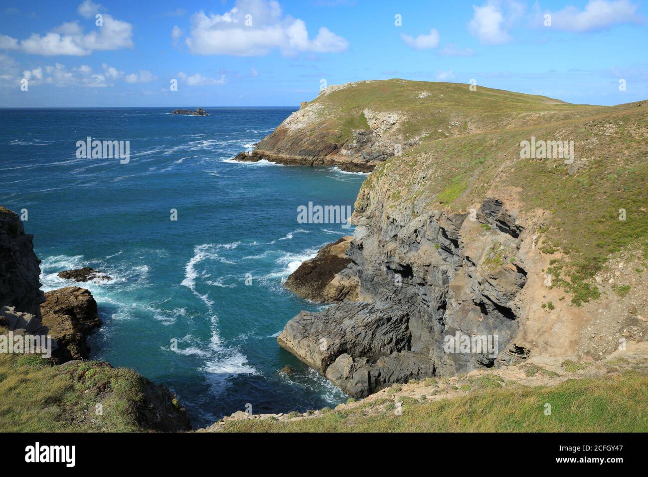 Dinas head/Trevose Head, North Cornwall, England, Großbritannien Stockfoto