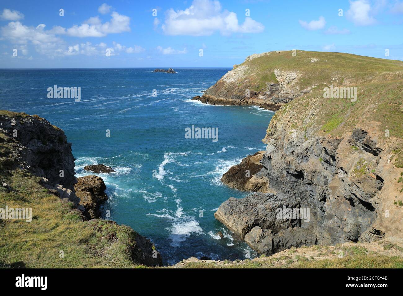 Dinas head/Trevose Head, North Cornwall, England, Großbritannien Stockfoto