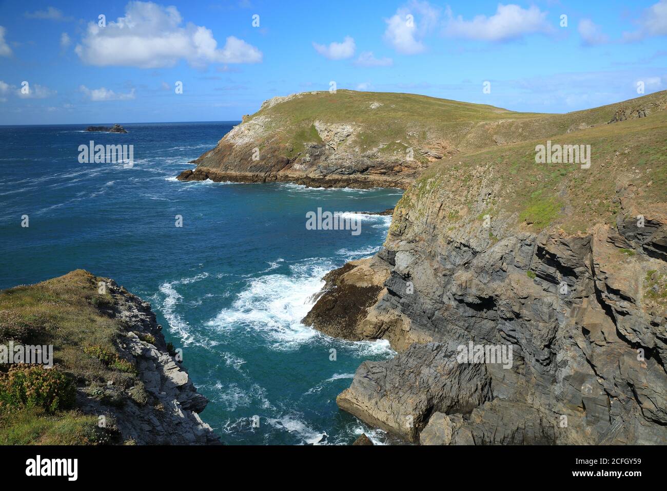 Dinas head/Trevose Head, North Cornwall, England, Großbritannien Stockfoto