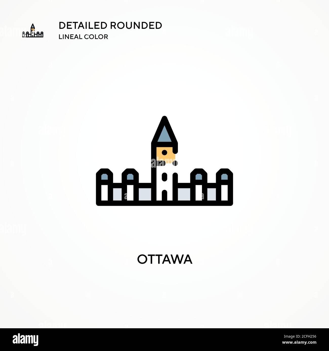 Ottawa Vektorsymbol. Moderne Vektorgrafik Konzepte. Einfach zu bearbeiten und anzupassen. Stock Vektor