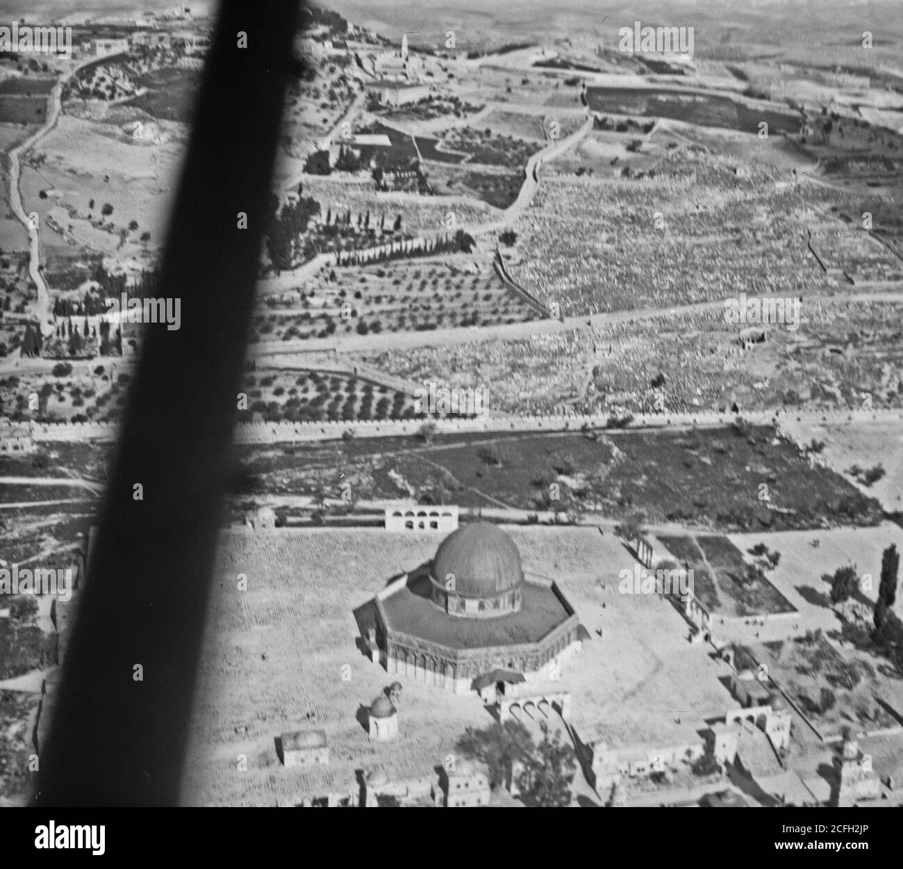 Geschichte des Nahen Ostens - Luftfotos See von Galiläa & Jerus. [D. h. Jerusalem] Jordan R. [d. h. Fluss] Amman Stockfoto