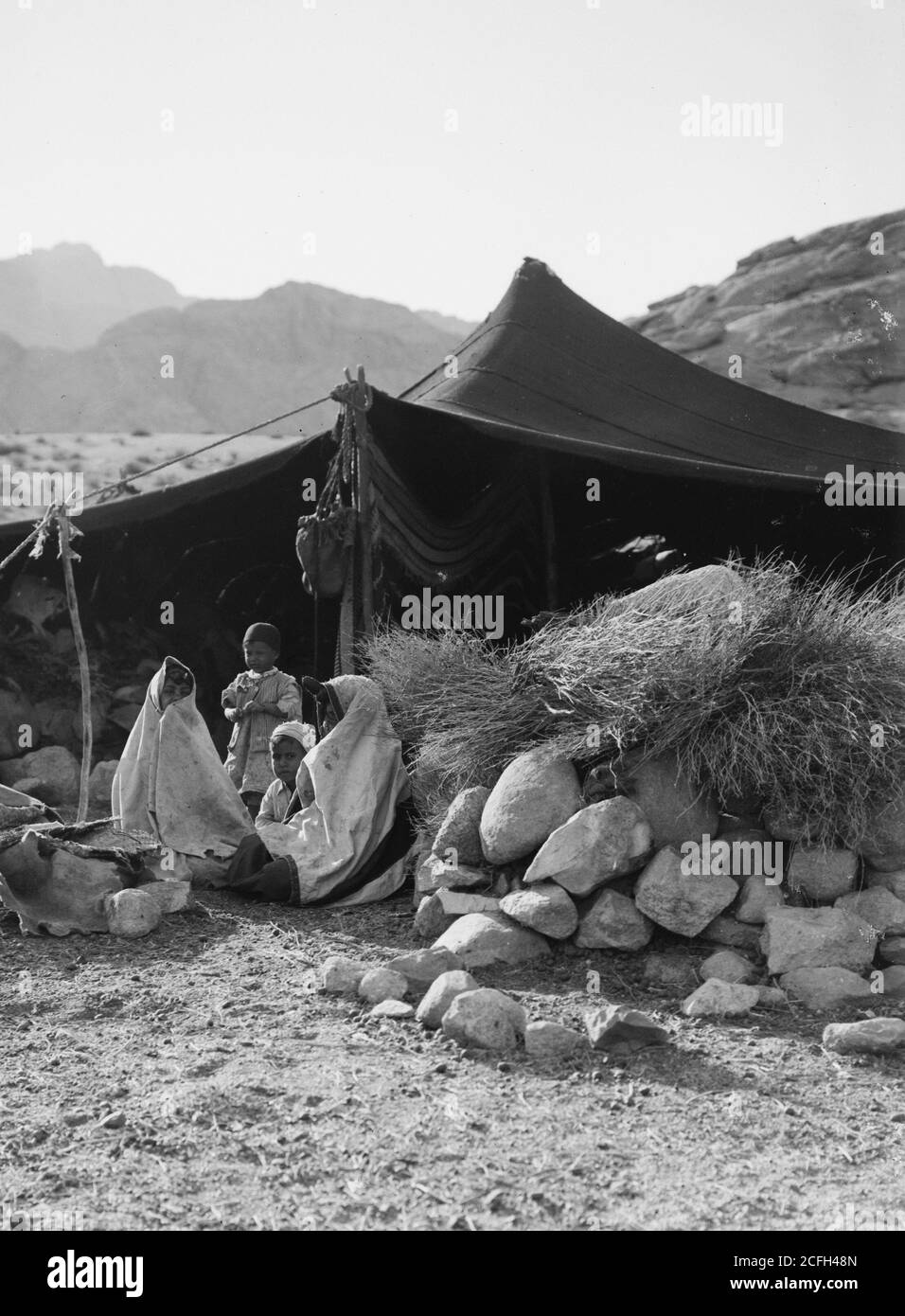 Middle East History - Sinai über das Rote Meer Tor und Wady Hebran. Beduinenhaus in Wady Er-Raha. Stockfoto