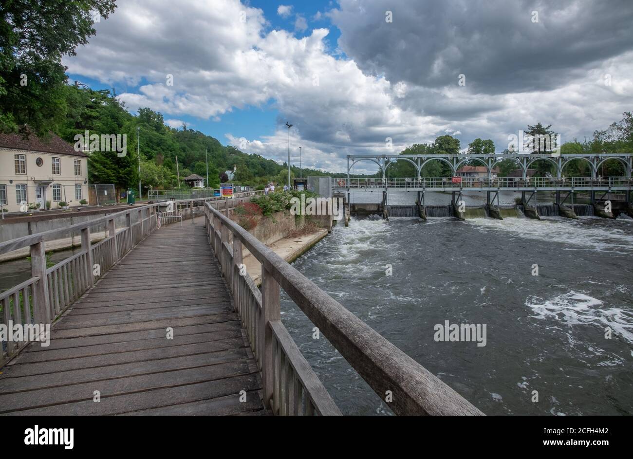 Entlang des Flusses bei Henley an der Themse Stockfoto