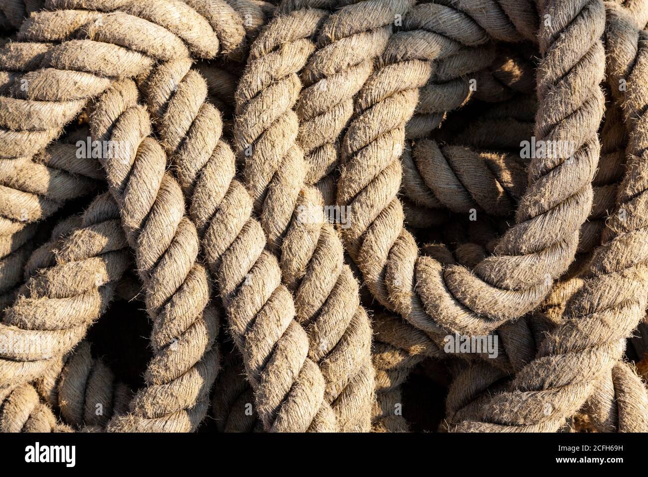 Klassisches Hochschiff mit Seiltakelung und Segeln. Stockfoto