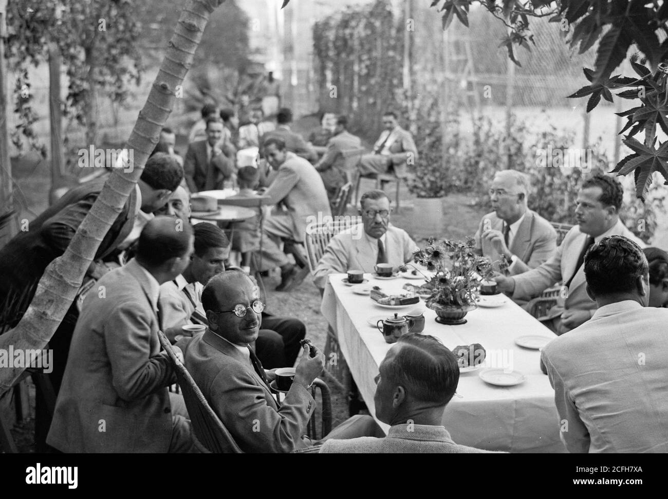 Jerusalem Y.M.C.A. Aktivitäten. Teeparty nach Turnier ca. 1939 Stockfoto