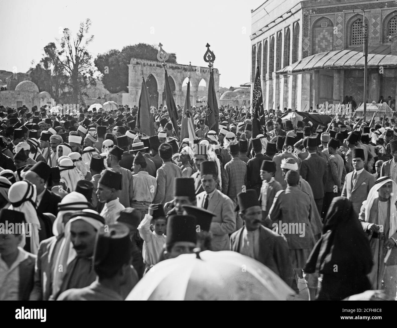 Bildunterschrift: Begräbnis von König Hussein Jerusalemtempel - Ort: Jerusalem ca. 1931 Stockfoto