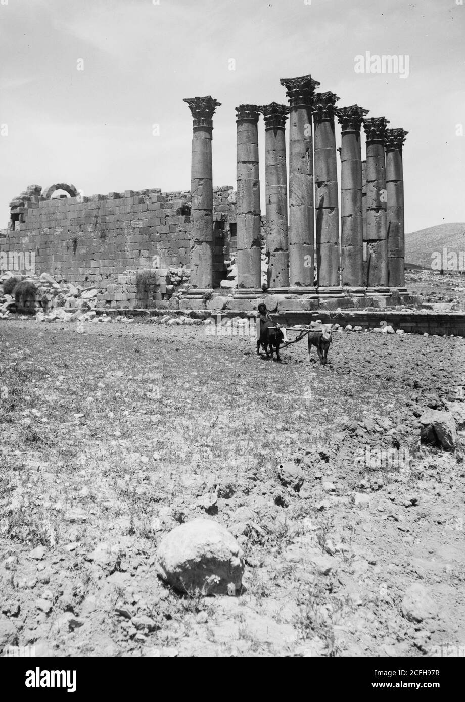 Bildunterschrift: Jerash - Ort: Gerasa Jordanien ca. 1898-1946 Stockfoto