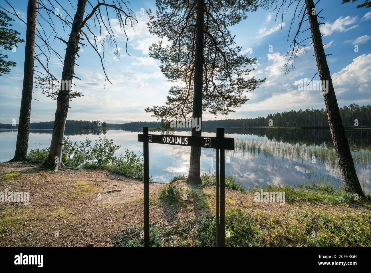 Camping im Hossa Nationalpark, Finnland Stockfoto