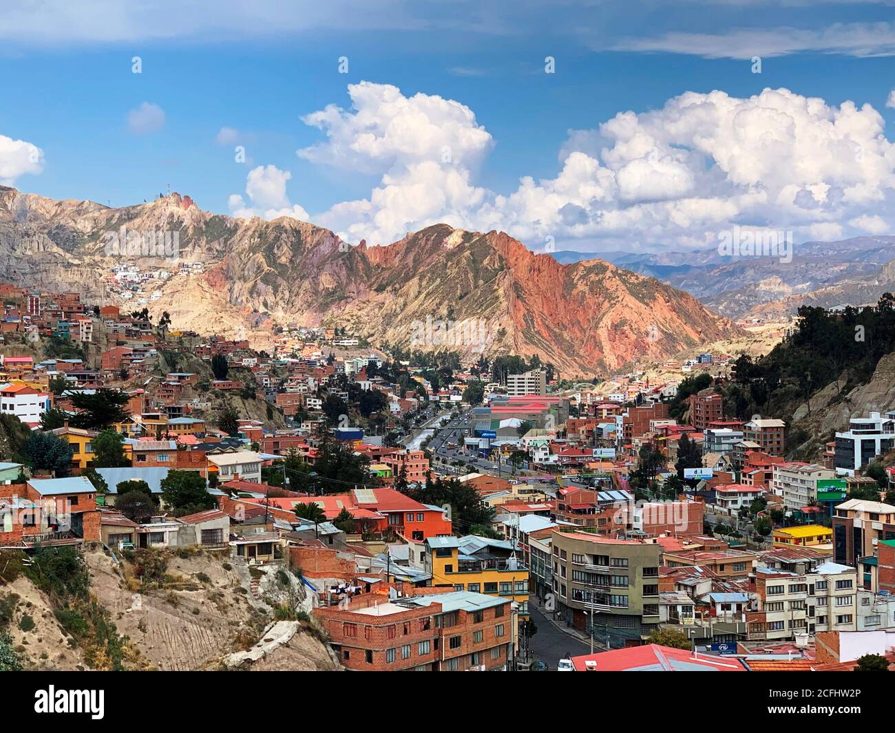 Laz Paz Stadt Bolivien Stadtbild Stockfoto