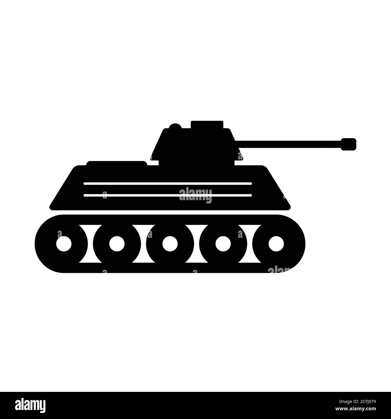 Symbol „Militärpanzer“. Clip Art Piktogramm mit einem Kriegstank Symbol. EPS-Vektor Stock Vektor
