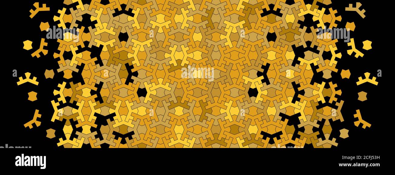 Arab Vektor nahtlose Muster. Geometrische arabischen reichen Luxus schwarz und Gold Mosaik Muster Hintergrund Stock Vektor