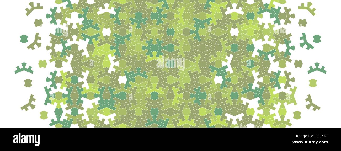 Islamische grüne Khaki, Safari-Stil Vektor nahtlose Muster. Geometrische islamische Halbtonstruktur mit Kachelmuster Zerfall Stock Vektor