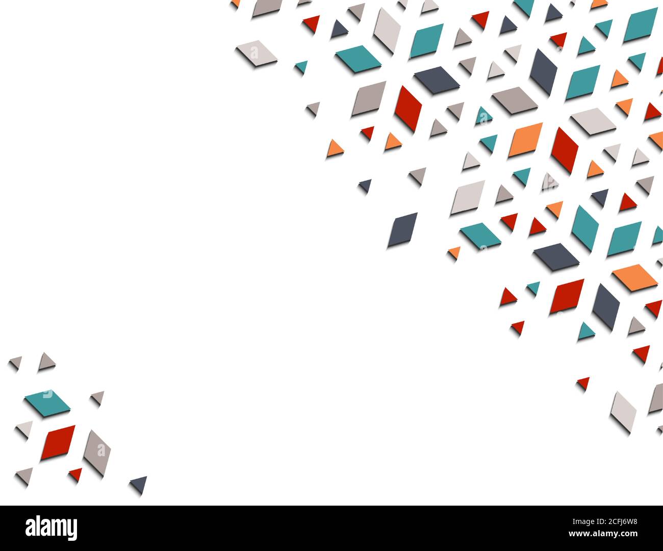 Arabisch 3d isometrische Farbe geometrische Mosaik Vektor-Muster für Hintergrund, Karte, Banner. Geometrisches, kreatives Design. Stock Vektor